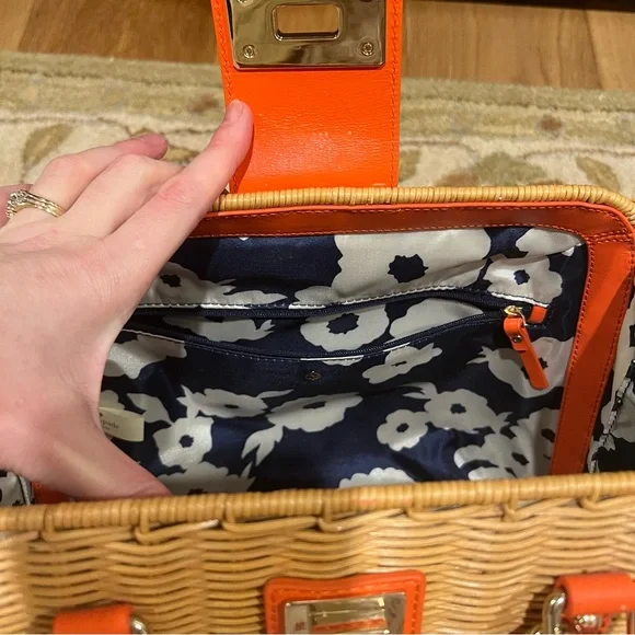 Kate Spade Waverly Terrace Maisemore Wicker Satchel Bag - Picture 8 of 12